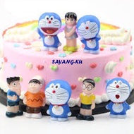 Doraemon Family Plastic Figurine Set Doraemon Family Cake Topper Decoration Cake Topper Plastic Toys