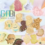 XO 3D unicorn/dog/peppa/dinosaur/flower/car/animal spring cookie mold,...