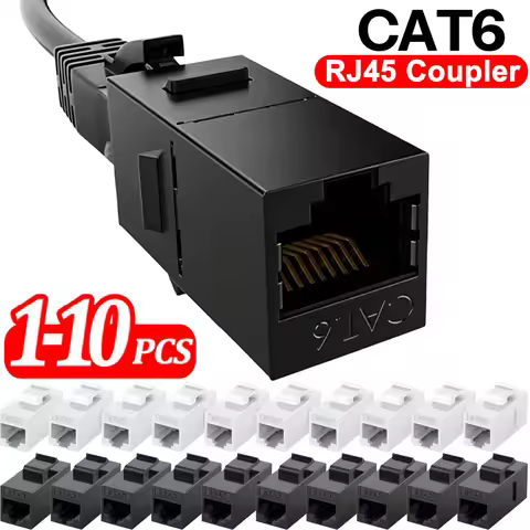 RJ45 Cat6 Keystone Coupler Female to Female CAT 6 UTP Jack Modular Coupler Connectors for Network Ca