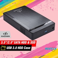 HAGANN HDA-E37 3.5 Inch External SATA USB 3.0 HDD Casing Enclosure External Hard Drive 2.5Pcs 3.5"