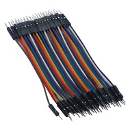Antrader Multicolored Breadboard Jumper Wires 40 Pin 10CM Male to Male Ribbon Cables