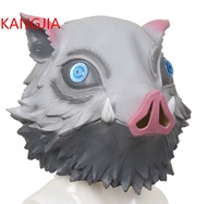 Demon Slayer Cosplay Costume Halloween Outfit Inosuke Hashibira Set Demon Slayer Boar Head Mask （ALO