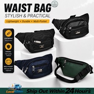 🇲🇾Waist Bag Quality Casual Pakai Motorcycle Accessories Pouch Bag Men Beg Pinggan Lelaki Push Chest 