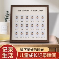 儿童成长记录相框周岁纪念相框一岁十八岁相框证件照相框摆台6.22 Children's Growth Record Photo Frame, First Birthday Commemorative 
