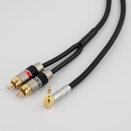 สายไฮไฟปลั๊กสายสัญญาณเสียงสายสัญญาณเสียง Rca ขนาด3.5มม. ปลั๊ก Aux แปลงสองปลั๊ก Rca เสียงแอมป์3.5มม.