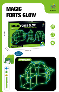 Construction Fort Building Block Kit DIY Multicolor 3D Castles Tunnels Tents Toy Set for Children Gi