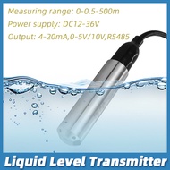 Liquid Level Transmitter 10M 15M Water Level Measurement 4-20mA 0-5V 10V RS485 Output Tank Pool Deep