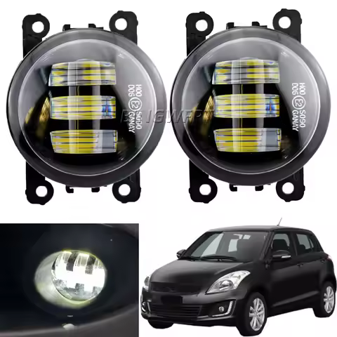 2PCS For Suzuki Swift MZ EZ Hatchback 2005-2015 Car Styling H11 LED Fog Light Angel Eye Daytime Runn