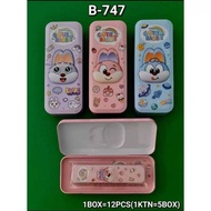 Tin Pencil Case Cute Rabbit Tin Pencil Case