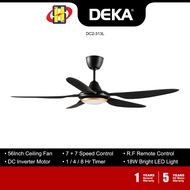 Deka Ceiling Fan (56 Inch) DC Motor 14-Speed Forward &amp; Reverse Remote Control LED Ceiling Fan DC2-313L / DC2 313L