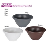 FBL2465 FBL2456 FBL2457 FBL2458 Felton Round Flower Pot with Hole 38cm 45cm 55cm 68cm Plastic Flower