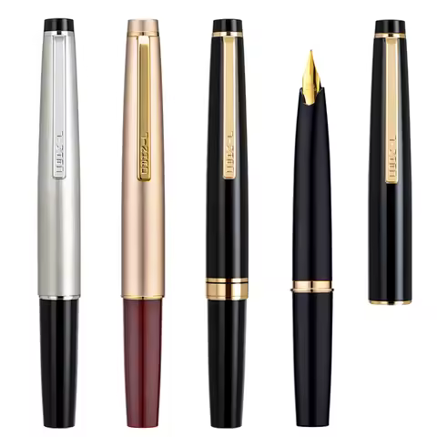Jinhao 59 Fountain Pen EF/ F Nib & Converter, Mini Travel Pocket Pen