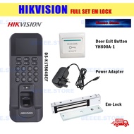 Hikvision Fingerprint & Card Time Attendance & Door Access Control Terminal FULL SET DS-K1T804AEF + 