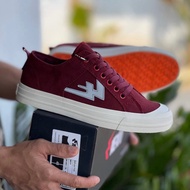 Aekoshoes New Two Years Low Maroon Reflective Shoes - Original Made In Indonesia