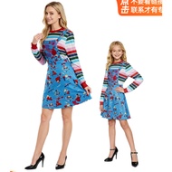 Chucky Cosplay Costume - Women's Halloween Fright Night Dress