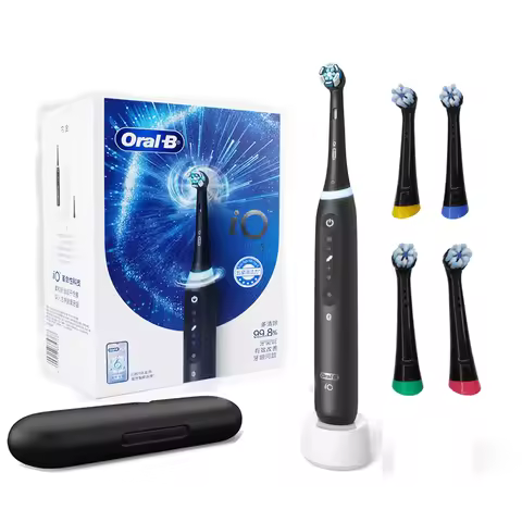 Oral B iO Series 5 Electric Toothbrush with Travel Case Extra Brush Heads Pressure Sensor Smart 5 Br