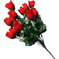 Enhance Your Space 24 Red Rose Buds Artificial Silk Material Indoor/Outdoor Use