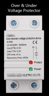 อุปกรณ์ป้องกันแรงดันไฟฟ้า 2 j 230 v ac 40a 63a din 460 810 999