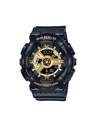 (AUTHORIZED SELLER) Casio Baby-G Digital-Analogue Black Resin Strap Women Watch BA-110X Series