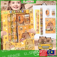 Sanrio 7-in-1 Capybara Kuromi Cute Stationery Set with Handle – Kids Birthday Gift with Melody & Cin