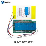 BMS 4S LifePo4 12V 100A 130A 200A 260A 300A 390A 12.8V Lithium Battery Protection Board Balance Moto