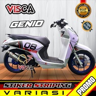 Stiker Striping Honda Genio Variasi Caferacer