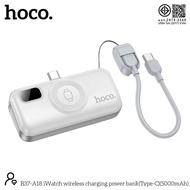 แบตสำรองชาร์จไร้สาย iWatch จอดิจิตอล LED ความจุ 5000mAh จ่ายไฟ PD20W HOCO B37-A18iA18C