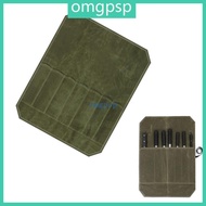 OMG Heavy Duty Chefs Knive Storage Roll Bag with 7 Slots Waterproof Waxed Canvas Knive Cultery Carri