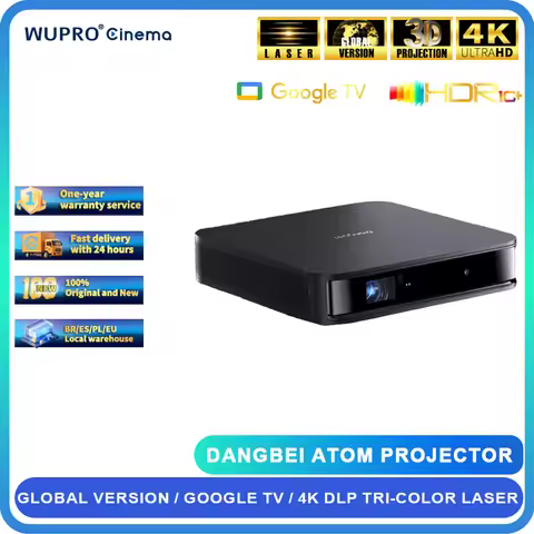 Dangbei ATOM Laser Projector First Google TV 1200ISO ANSI Lumen Portbale For Home Theater Smart 3D A