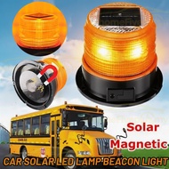 Car Solar Strobe Led Lamp Beacon Light Car Magnetic Mounted Vehicle Police Warning Light Emergency B