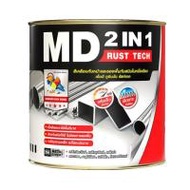 สีน้ำมันเคลือบกันสนิม ชนิดด้าน TOA MD 2IN1 RUST TECH M818 สีดำ 1 แกลลอน (1118476)