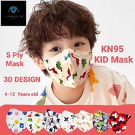 10pcs KN95 Kid Mask 5 ply 3D Design 10pcs per Pack