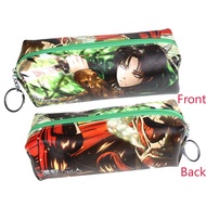 Anime Attack on Titan Levi Ackerman Pencil Cases Student Stationery Pouch Pencil Bags