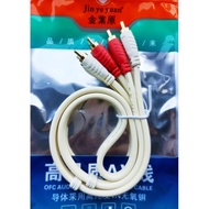 AV speaker cable with 2 lotus heads to 2 lotus heads, super durable