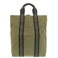 狀況良好 Hermes Fourre-Tout Cabas 棉卡其手提包 0036 [二手] HERMES