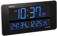 Seiko DL208W SEIKO C3 Series Wall Clock, Desk Clock, Multi-purpose, Radio-Controlled Digital, AC Type, Color LCD, White
