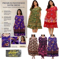 WOMEN BATIK DRESS PLUS SIZE/BAJU BATIK SIZE BESAR/BATIK DRESS INDONESIA/BATIK ALADDIN/BATIK NIGHT/NE