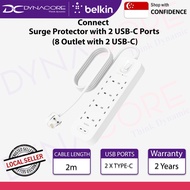 BELKIN 8 OUTLETS SURGE PROTECTOR W 2 X USB-C PORT - SRB004AF2M-REV
