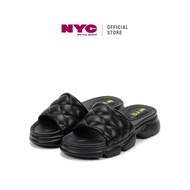 NYC Kasut Perempuan Kassidy Keselesaan Slip-On Sandal -N82408-KT01SV-1-BLACK