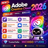 🔥NEW RM35 Adobe Creative Cloud All Apps + Gemini , Gpt5  | Windows / macOS / Android / iOS | 100GB C