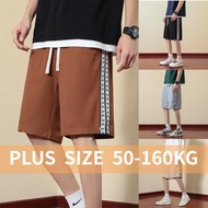 【Plus Size】10XL 9XL Men Summer Ice Silk Waffle Thin Quick-Drying Oversize Sports Shorts