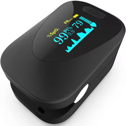 C6AO Fingertip Pulse Oximeter Blood Oxygen Saturation SpO2 Monitor with Pulse Rate PI OLED Display P