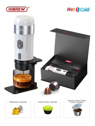 Hibrew Portable Coffee Machine For Car &amp; Home,DC12V Expresso Coffee Maker Fit Nexpresso Dolce Pod Capsule Coffee Powder H4A