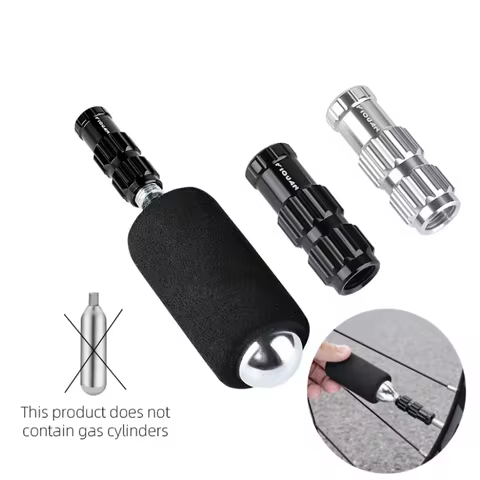 Aluminum Alloy CO2 Bicycle Tire Inflator Pump Mini Bike Tire Pump Tool CO2 Pumps Inflator Head for C