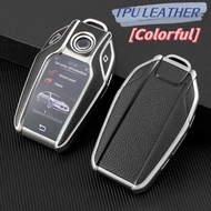 TPU+Leather LED Display Car Key Case Cover For BMW 5 7 Series G01 X3 G02 X4 G05 X5 G07 X7 G12 G11 G3