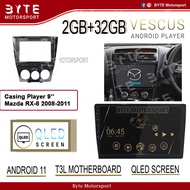 VESCUS [2+32] DSP 4G Sim Octa-Core Processor QLED Screen Mazda RX-8 08-11 Android Player T3L / TS18 