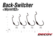 DECOY Worm-103 Curved Shaped Fishing Hook Heavy Weighted Hook for Fly Fishing Suitable for Black Pit