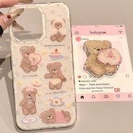 {Hot Product Recommendation} imd Double-Layer Big Hole Cute Bear Plus Rotating Bracket Suitable for 