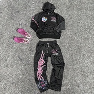 Manfinity Streetrush Long Sleeve,Essentials,Flare Leggings,Men's Vintage Street Style Cross Flame Pr