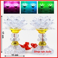 (Category 1) 1 Set of 02 Buddha altar lamps, worship lamps, color-changing altar lamps - high light 